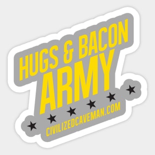 Hugs & Bacon Army - Dark Stars Sticker